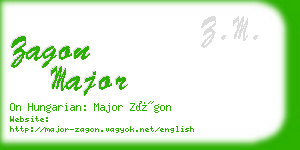 zagon major business card